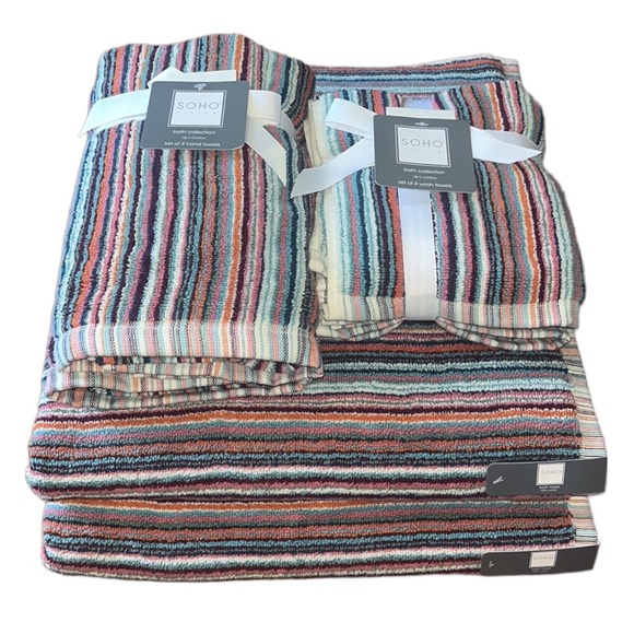 Soho Bath Soho Living 0 Cotton Towel Set 8piece Bath Hand Washcloth